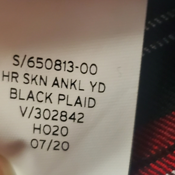 Plaid High Rise Skinny Ankle Pants by GAP NWOT holiday sz12 - Picture 6 of 8